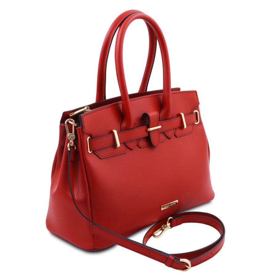 Women Tuscany Leather | Tl Bag Leather Handbag Tl142174 Lipstick Red