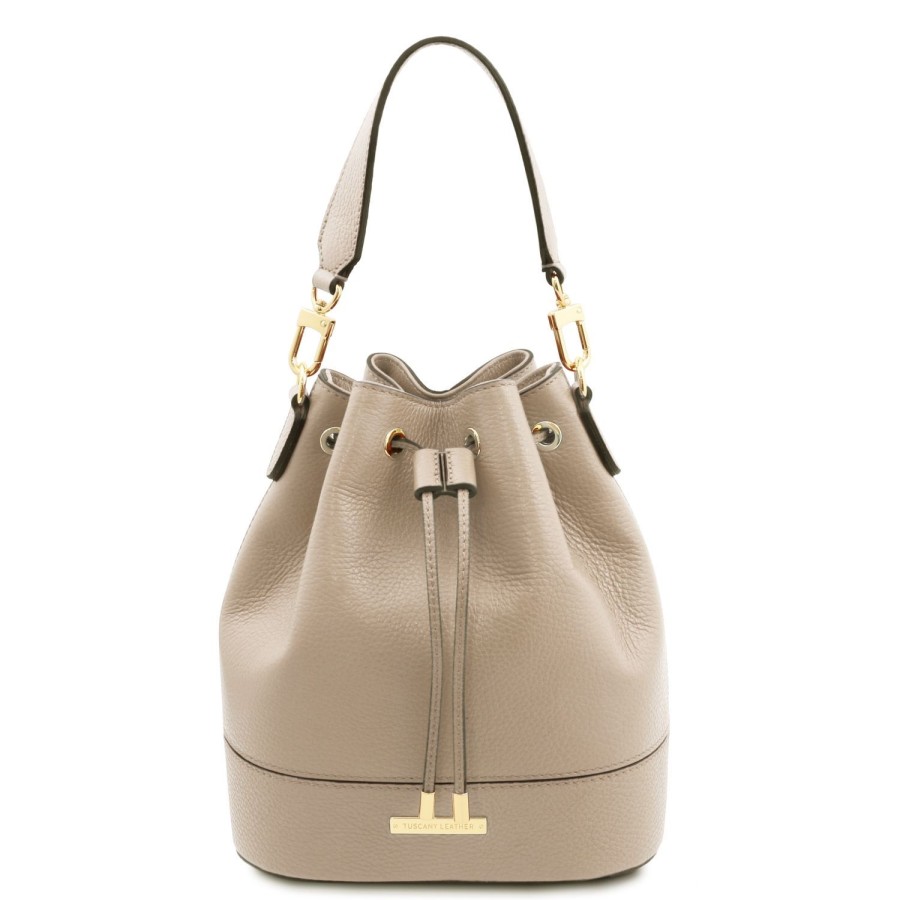 Women Tuscany Leather | Tl Bag Leather Bucket Bag Tl142146 Light Taupe