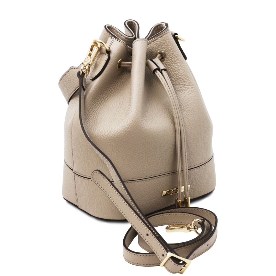 Women Tuscany Leather | Tl Bag Leather Bucket Bag Tl142146 Light Taupe