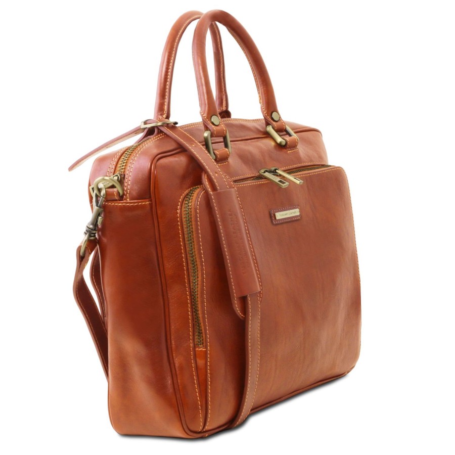 Business Tuscany Leather | Pisa Leather Laptop Briefcase Tl141660 Honey