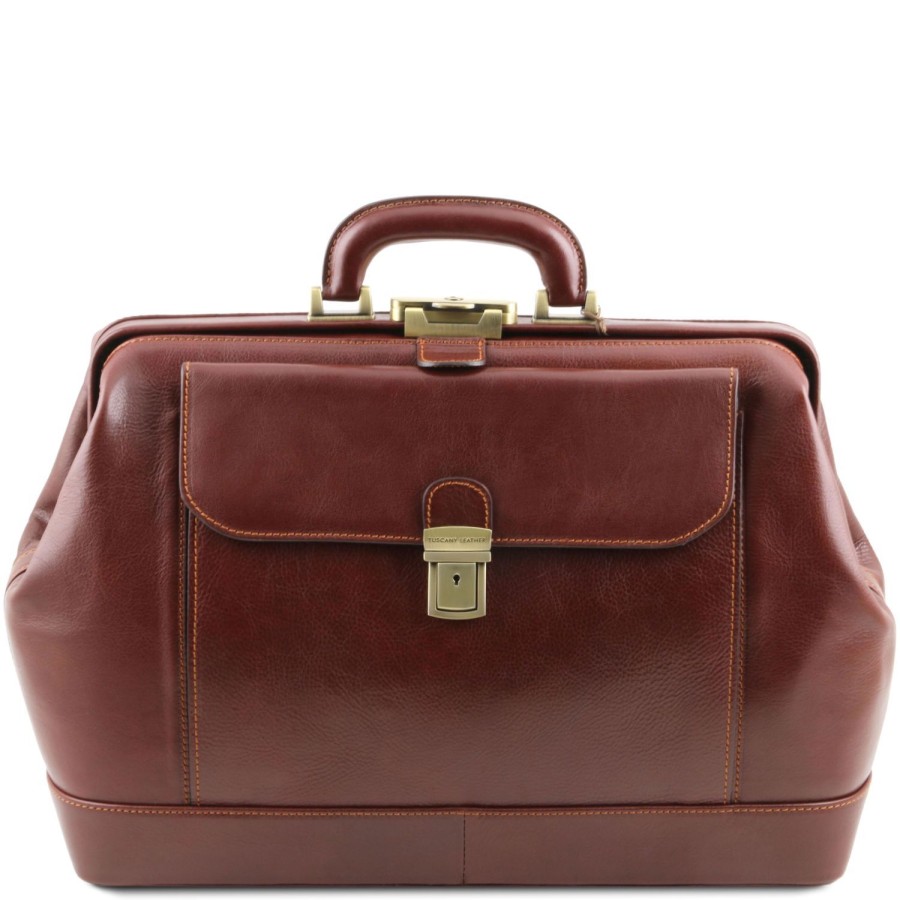 Business Tuscany Leather | Leonardo Exclusive Leather Doctor Bag Tl142072 Brown