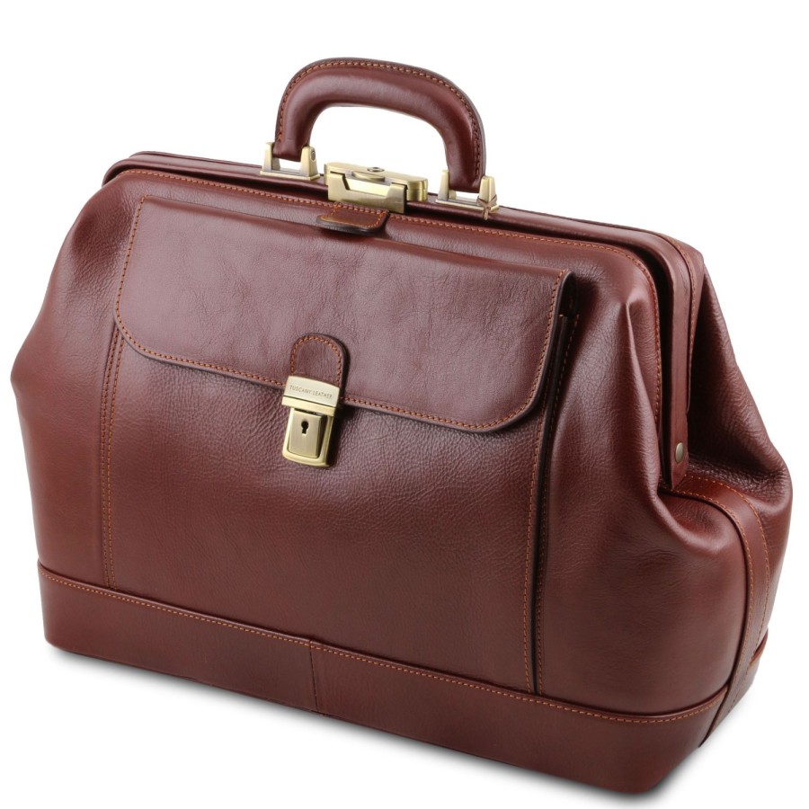 Business Tuscany Leather | Leonardo Exclusive Leather Doctor Bag Tl142072 Brown