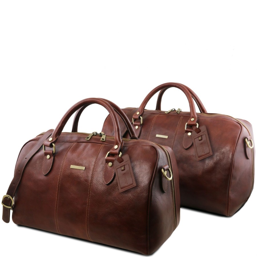 Luggage Tuscany Leather | Lisbona Leather Travel Set Tl141659 Brown