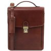 Men Tuscany Leather | David - Leather Crossbody Bag - Large Size Tl141424 Brown