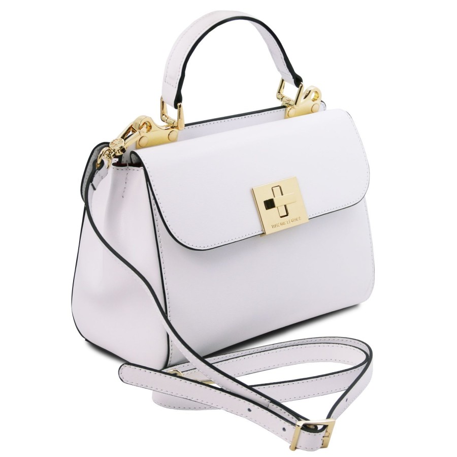 Women Tuscany Leather | Armonia Leather Handbag Tl142286 White