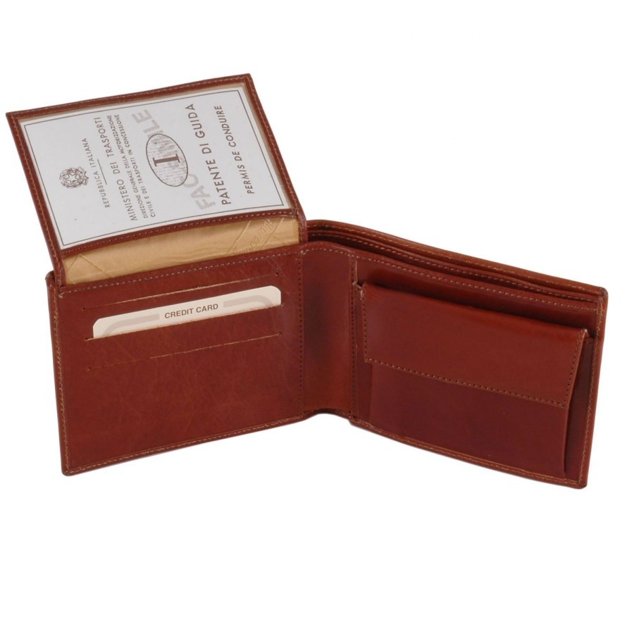 Men Tuscany Leather | Exclusive Leather Wallet For Men With Coin Pocket Tl140763 Brown