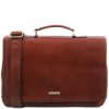 Business Tuscany Leather | Mantova Multi Compartment Leather Briefcase Tl142068 Brown