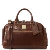 Luggage Tuscany Leather | Tl Voyager - Travel Leather Bag- Small Size Tl141405 Brown