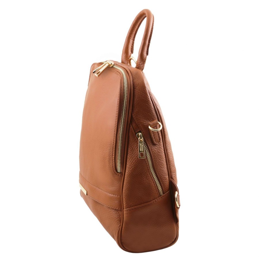 Women Tuscany Leather | Tl Bag - Soft Leather Backpack For Women Tl141376 Cognac