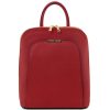 Women Tuscany Leather | Tl Bag Saffiano Leather Backpack For Women Tl141631 Red